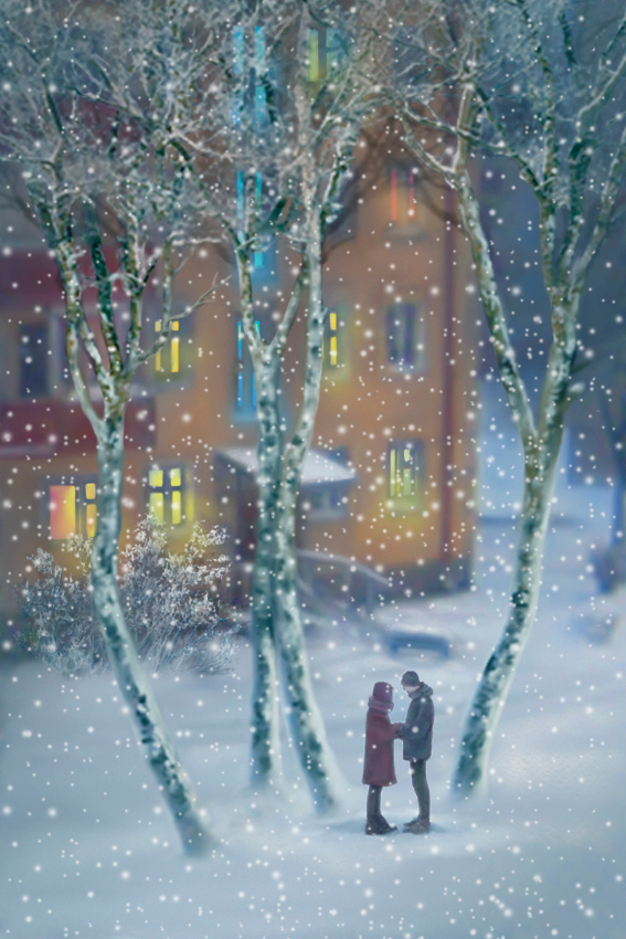 Снежинки вечерние