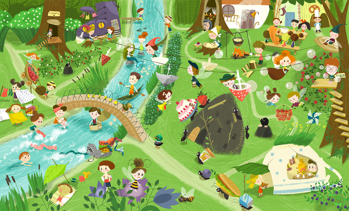 Прогулка по волшебному лесу. Лето.