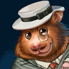 Хомячек с ретро камерой