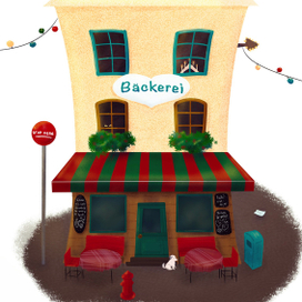 Пекарня в мультяшном стиле