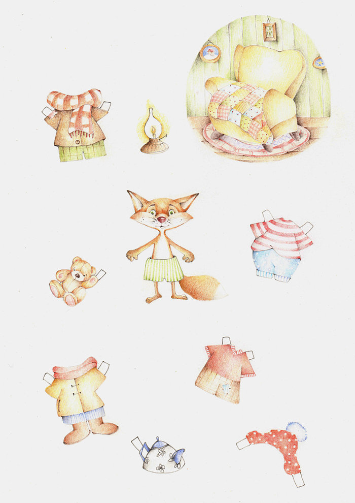 Бумажная игрушка "Лис"