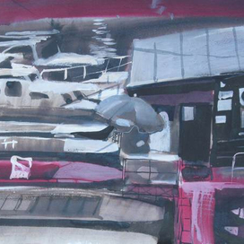 Катера. 40х60, 2013. б., чернила. 