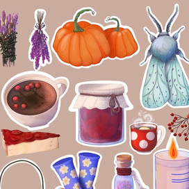 Стикеры на осеннюю тематику