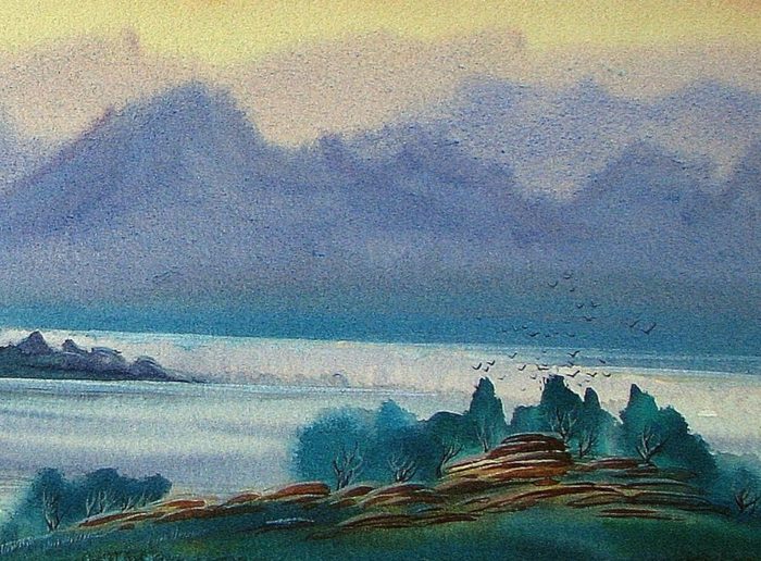 Берёзы на камнях. Бухтарма.