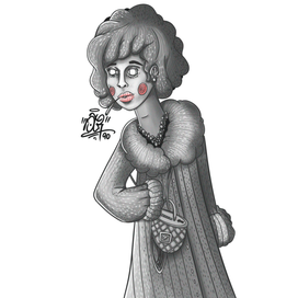 Черно-белая женщина