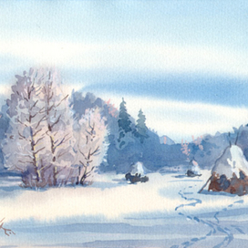 Стожки под снегом