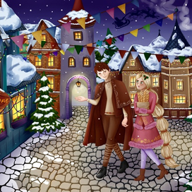 Новогодний город