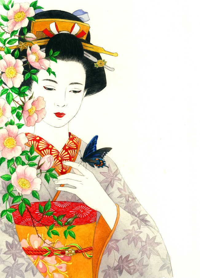 Рисунок для афиши к опере Дж. Пуччини "Мадам Баттерфляй"