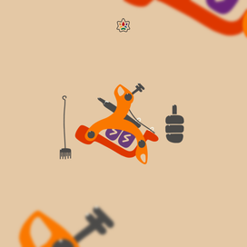 Цифровая иллюстрация ‘тату машинка времени’