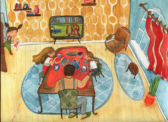 Чаепитие. Иллюстрация к  книге