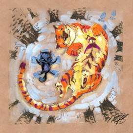 Январь - иллюстрация для календаря.