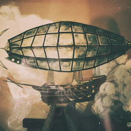 Роспись стены - дирижабль