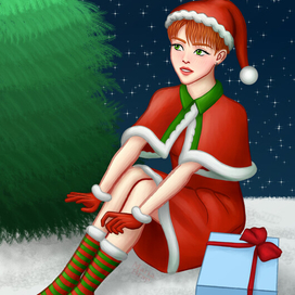 my oc - christmas art
