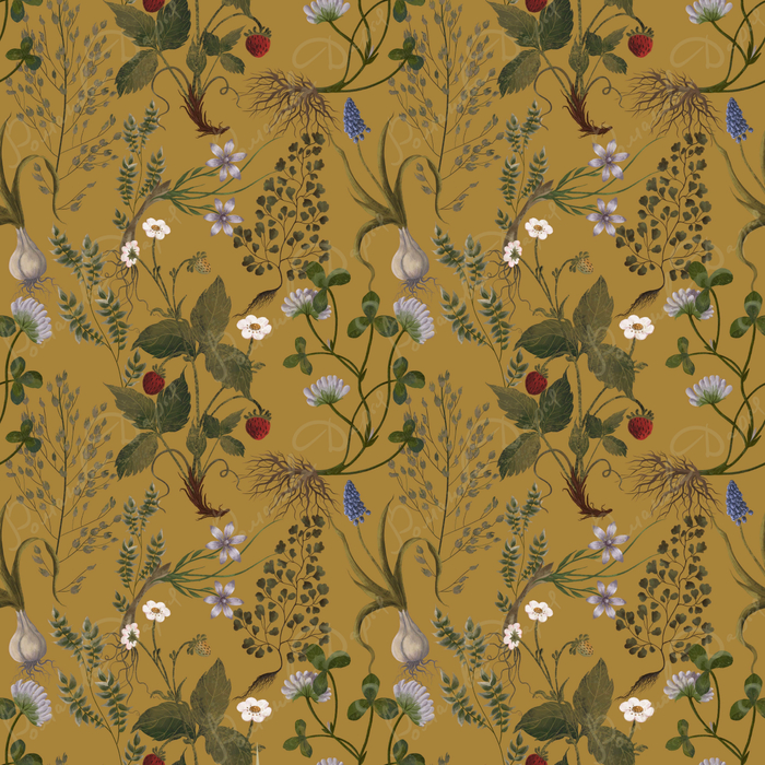 Паттерн бесшовный «ботаника»