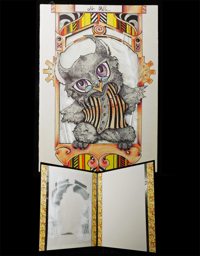 авторская открытка "Мистер сова"