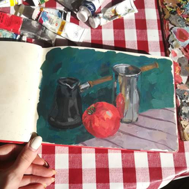 Зарисовка маслом