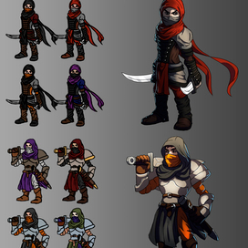 Скетчи стилизованных персонажей