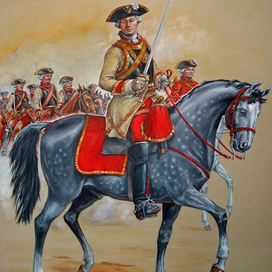 Обер-офицер кирасирских полков 1758г. Россия
