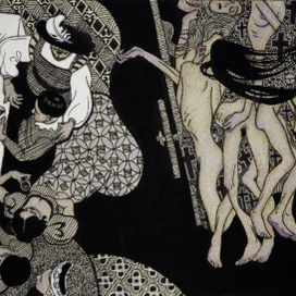 Иллюстрация к произведению А.С.Пушкина "Пир во время чумы"