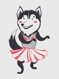 Танцующий хаски.