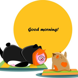 Девочка и кот