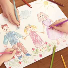 Рисунок на тему семьи