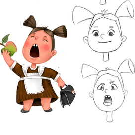 Школьница. Первоклашка. Персонаж