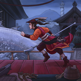 Охотник на демонов Иллюстрация к фэнтези истории