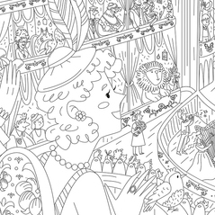 раскраска балет А0