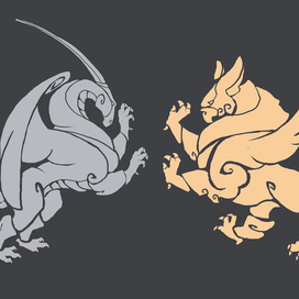 дракон и грифон