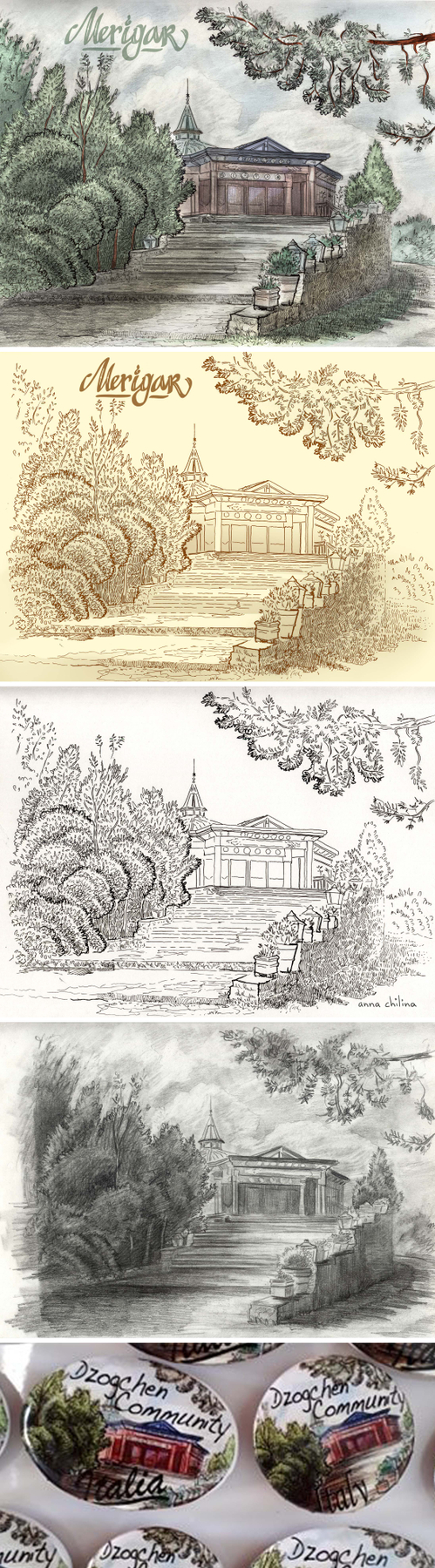 из серии "места души", дизайн для мерча в Тоскане