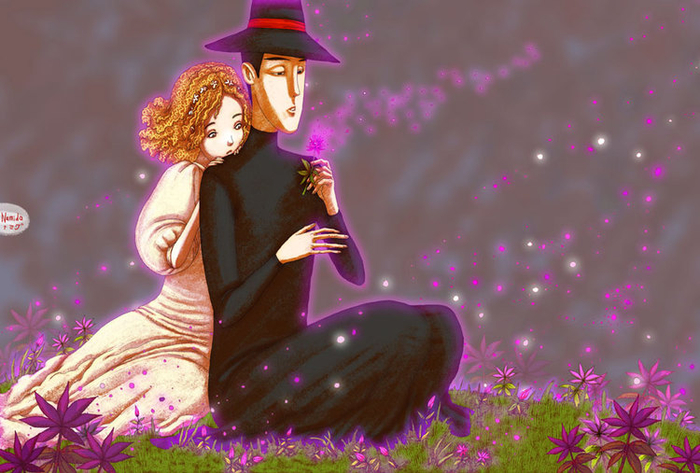 Двое и цветы