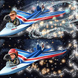 Полет. Эскиз для росписи шаров.