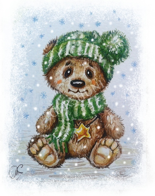 Под снегом в зеленой шапочке))