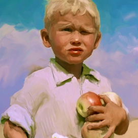 Мальчик с яблоками 