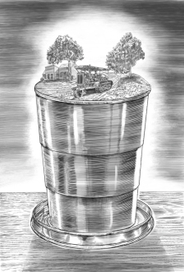 трактор в стакане