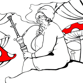 большая гусеница