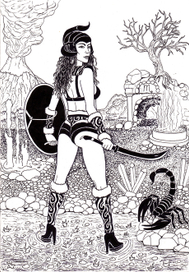 "Скорпион"- иллюстрация к календарю "Знаки Зодиака"