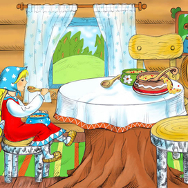 Иллюстрация к сказке "Три медведя" (для проекта Порт Сказок​)