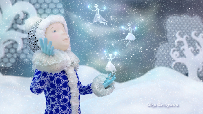 Мимолетный танец фей - снежинок. 