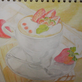 ванильно - клубничный капучино