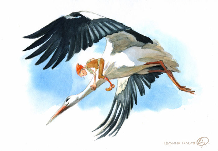 Нильс и аист Эрменрих 