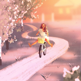 На велосипеде