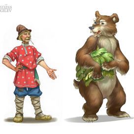 Персонажи для детского приложения "Вершки и корешки"