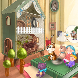 Иллюстрация к книге Анны Илюшиной "Бурундучья поэма"