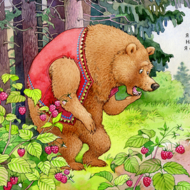 колобок и медведь