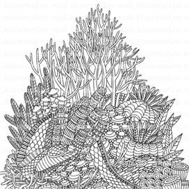 Антистресс раскраска Мурена