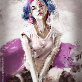 Девушка в чулках