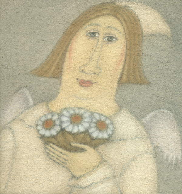 Ангел с букетом