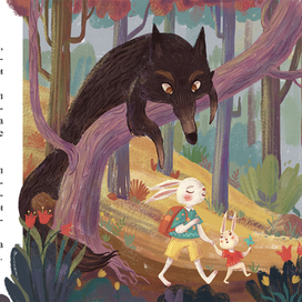 Волк и зайчата